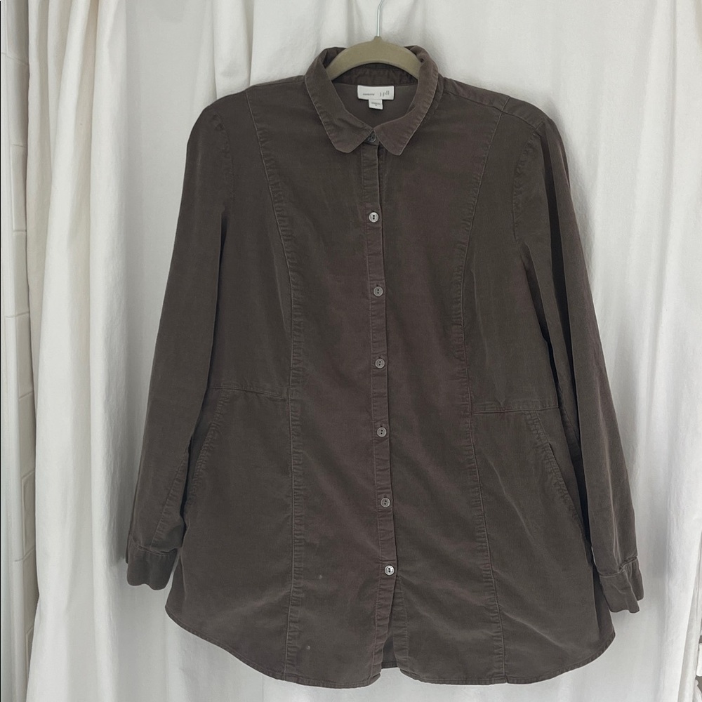 J. Jill size medium, Corduroy Shirt in Light Brown